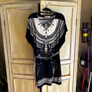 Navy and White Women's Dress
